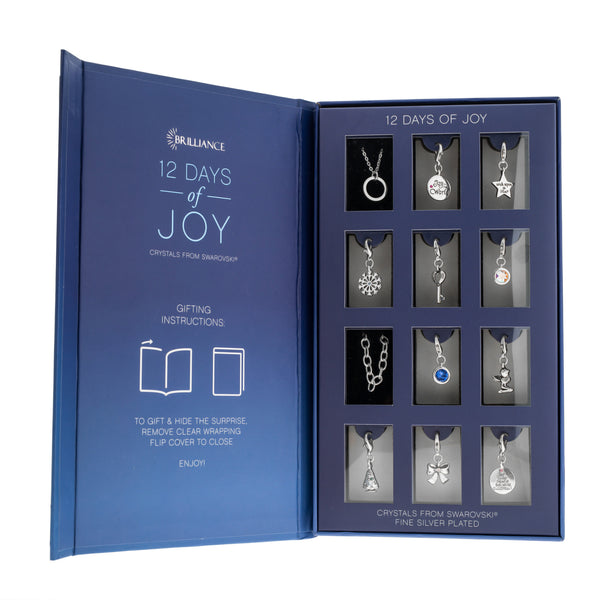 Christmas Advent Calendar Jewelry Gift Set '12 days of Joy' Swarovski