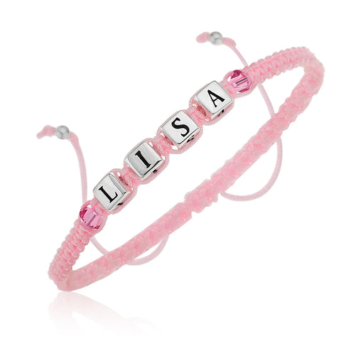 NAME BEAD FASHION BRACELET - STERLING SILVER