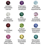 NAME NECKLACE WITH BIRTHSTONE