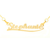 NAME NECKLACE WITH SWIRL - GOLD