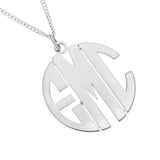 MODERN MONOGRAM PENDENT SMALL - STERLING SILVER