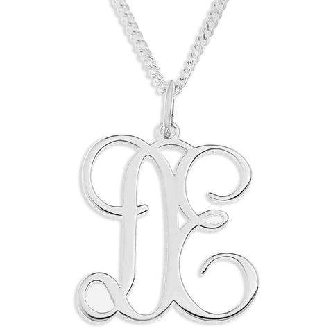 MONOGRAM 2 LETTER NECKLACE - STERLING SILVER