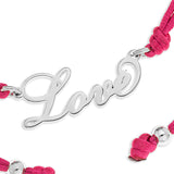 RED HOT LOVE FASHION BRACELET - STERLING SILVER
