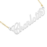 LIMITED EDITON NAME NECKLACE SCRIPT - STERLING SILVER WITH GOLD CHAIN