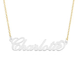 LIMITED EDITON NAME NECKLACE SCRIPT - STERLING SILVER WITH GOLD CHAIN