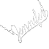 Name Necklace Curve Font in Sterling Silver