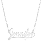 Name Necklace Curve Font in Sterling Silver