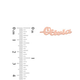 Name Ear Climber in Rose gold plated Sterling Silver