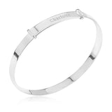 Baby Bangle Bracelet with personalized name engraved  in Sterling Silver 925.