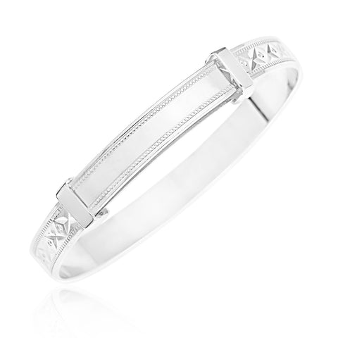 Baby Bangle Bracelet  in Sterling Silver 925.