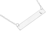 HORIZONTAL BAR NAME NECKLACE ENGRAVED - STERLING SILVER