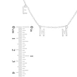 Letter Charm Name Choker Necklace in Sterling Silver 925