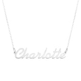 Name Necklace personalized in script font - STERLING SILVER