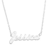 Name Necklace personalized in script font - STERLING SILVER