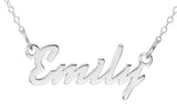 Name Necklace personalized in script font - STERLING SILVER