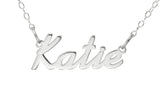 Name Necklace personalized in script font - STERLING SILVER