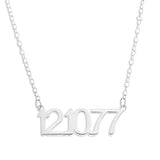 NUMBER NECKLACE - STERLING SILVER