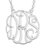 MONOGRAM PENDENT  3D - STERLING SILVER