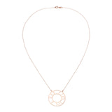 Roman Birthday Circle Necklace in Rose Gold plated Sterling Silver
