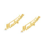 NAME EAR CLIMBER - YELLOW GOLD PLATED