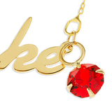 NAME NECKLACE WITH BIRTHSTONE
