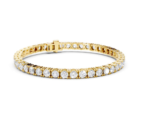 5 Ct Diamond Tennis Bracelet Brilliant Lab Grown 14K Gold Certified by IGI E-F VS2