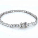 7.56 Ct Diamond Tennis Bracelet Brilliant Lab Grown 14K Authent. IGI E-F VVS