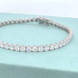 7.56 Ct Diamond Tennis Bracelet Brilliant Lab Grown 14K Authent. IGI E-F VVS