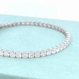 7.56 Ct Diamond Tennis Bracelet Brilliant Lab Grown 14K Authent. IGI E-F VVS