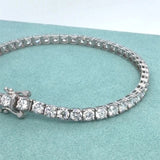 7.56 Ct Diamond Tennis Bracelet Brilliant Lab Grown 14K Authent. IGI E-F VVS