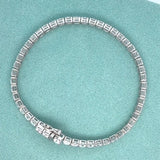 7.56 Ct Diamond Tennis Bracelet Brilliant Lab Grown 14K Authent. IGI E-F VVS