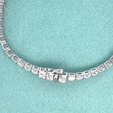 7.56 Ct Diamond Tennis Bracelet Brilliant Lab Grown 14K Authent. IGI E-F VVS