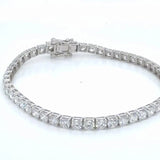 7.56 Ct Diamond Tennis Bracelet Brilliant Lab Grown 14K Authent. IGI E-F VVS