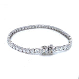 7.56 Ct Diamond Tennis Bracelet Brilliant Lab Grown 14K Authent. IGI E-F VVS