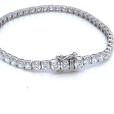7.56 Ct Diamond Tennis Bracelet Brilliant Lab Grown 14K Authent. IGI E-F VVS