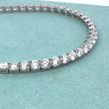 7.56 Ct Diamond Tennis Bracelet Brilliant Lab Grown 14K Authent. IGI E-F VVS