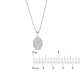 Miraculous Medals in Sterling Silver set with Cubic Zirconia