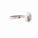 925 Sterling Silver Three Stone CZ Bypass Ring Elegant Promise Ring
