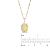 Miraculous Medals in 18K Gold plated Sterling Silver set with Cubic Zirconia