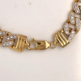 Miami Cuban Link Bracelet – 14K Gold plated over 925 Sterling Silver CZ studded