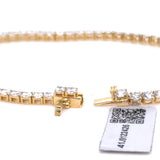 5 Ct Diamond Tennis Bracelet Brilliant Lab Grown 14K Gold Certified by IGI E-F VS2