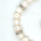Freshwater Pearl Jewelry Set with Silver-Plated Crystal Accents