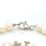 Freshwater Pearl Jewelry Set with Silver-Plated Crystal Accents