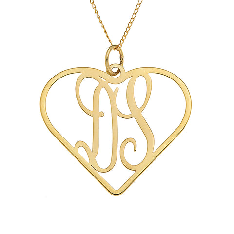 Gold Locket Two Letter Gold Pendant Initial Necklace Double Letter