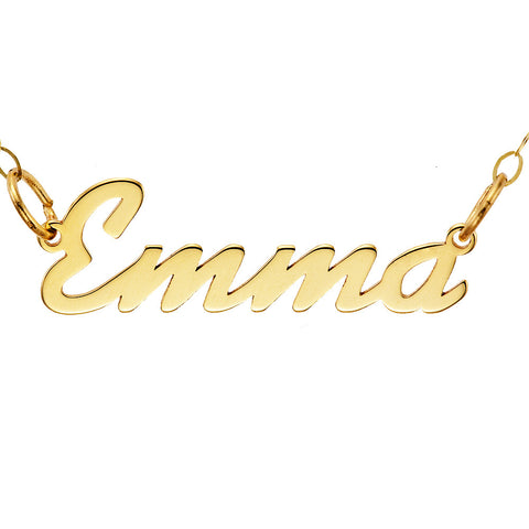 NAME NECKLACE SCRIPT - SOLID GOLD