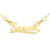 NAME NECKLACE WITH SWIRL - GOLD