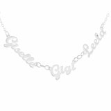 NAME NECKLACE WITH THREE NAMES - STERLING SILVER