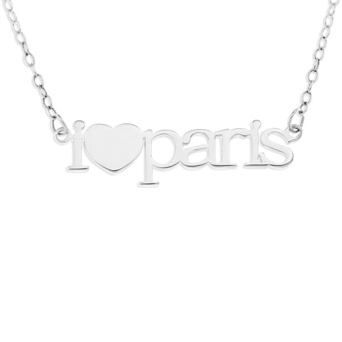 I HEART NECKLACE PERSONALIZED - STERLING SILVER