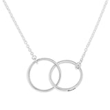 DOUBLE INTERLOCKING RINGS PENDENT & PERSONALIZED - STERLING SILVER