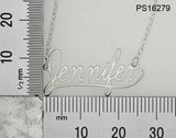 Name Necklace Curve Font in Sterling Silver